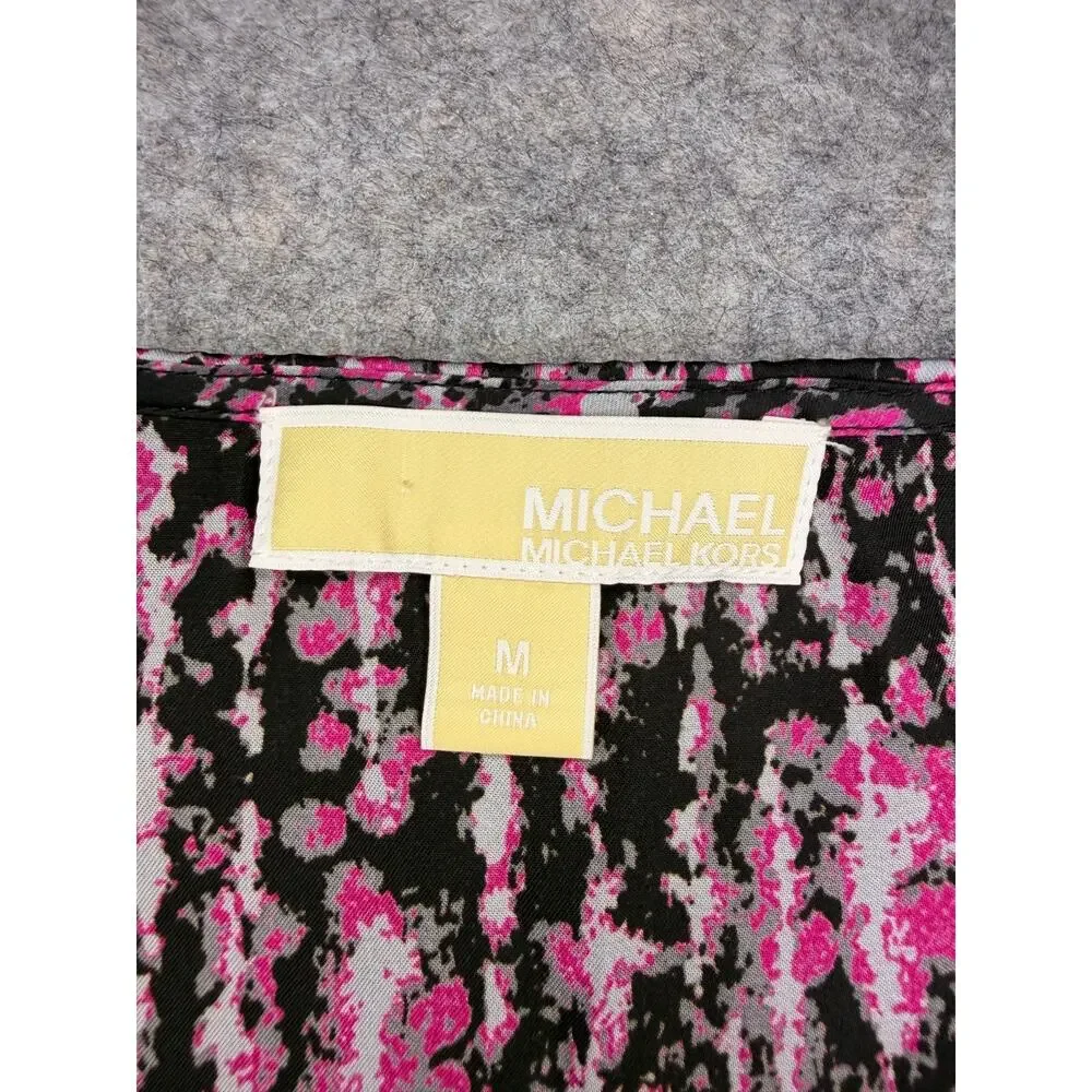 Michael Kors Cold Shoulder Blouse Women's Size Medium 100% Polyester